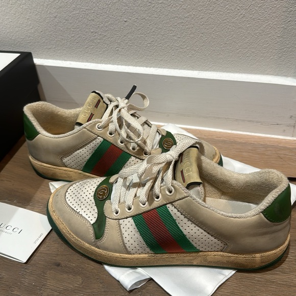 Gucci screener distressed sneaker size 37 - Picture 3 of 6